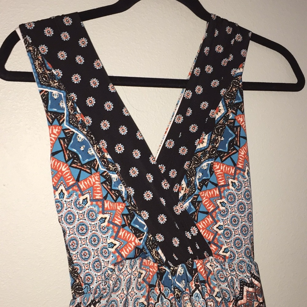Festive print maxi dress